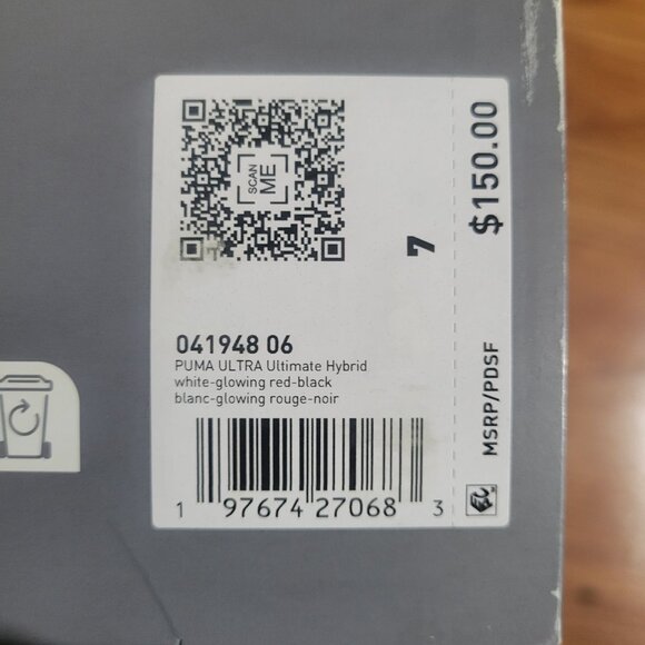 PUMA Football Soccer Ultra Ultimate Hybrid GoalKeeper Gloves White Red Black 7 8 - Picture 11 of 12